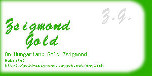 zsigmond gold business card